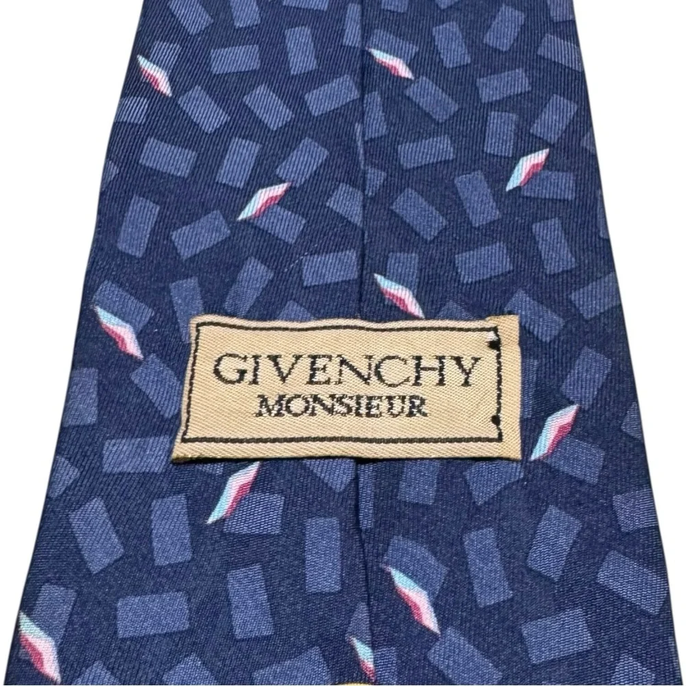 Givenchy Red Striped Patterned Floral‎ 100% Silk Men's Tie 58.5x4